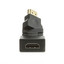 HDMI High Speed Swivel Adapter, HDMI Type-A Male To HDMI Type-A Female, Rotates 360 Degrees, Tilts 180 Degrees, 4K 60Hz, Black - Part Number: 30HH-50300