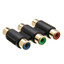 RCA Component Audio/Video Coupler / Gender Changer, 3 RCA Female (RGB) - Part Number: 30R2-00100