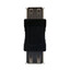 USB Coupler / Gender Changer, Type A Female to Type A Female, Black - Part Number: 30U1-02400BK