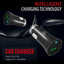 2 Port USB Car Charger, 3.4A total, Cigarette Lighter Plug, 1x USB Type A, 1x USB Type C, Black - Part Number: 30W1-713BK