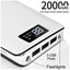 3 port Power bank 20000 mAh USB Battery Backup, includes Micro USB cable, white. - Part Number: 30W1-80001