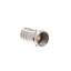 RG6 F-pin Coaxial Crimp On Connector with Long (1/2 inch) Barrel - Part Number: 30X4-01200