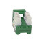 Cat5e Keystone Jack, Green, RJ45 Female to 110 Punch Down - Part Number: 310-121GR