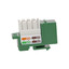 Cat5e Keystone Jack, Green, RJ45 Female to 110 Punch Down - Part Number: 310-121GR