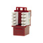 Cat5e Keystone Jack, Red, RJ45 Female to 110 Punch Down - Part Number: 310-121RD