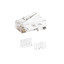 Cat6a RJ45 Crimp Connectors for Stranded Cable with wire insert guide and spacer bar ( 100 Connectors / Bag ) - Part Number: 31D0-610HD