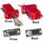 Modular Adapter, Red, DB9 Female to RJ45 Jack - Part Number: 31D1-1740RD