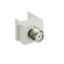 Keystone Insert, White, F-pin Coaxial Connector, F-pin Female Coupler - Part Number: 322-120WH