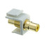 Keystone Insert, White, RCA Female Coupler (Yellow RCA) - Part Number: 324-120WY
