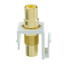 Keystone Insert, White, RCA Female Coupler (Yellow RCA) - Part Number: 324-120WY
