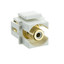 Keystone Insert, White, Recessed RCA Female Coupler (White RCA) - Part Number: 324-220WW