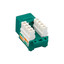 Cat6 Keystone Jack, Green, RJ45 Female to 110 Punch Down - Part Number: 326-121GR