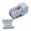 Slimline Cat6a Keystone Jack, White, RJ45 Female to 110 Punch Down - Part Number: 33X6-120WH