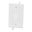 Easy Mount Series Single Gang Cable Passthrough Wall Plate with Flexible Opening, White - Part Number: 45-0014-WH