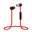 Bluetooth Wireless Sports Earbuds w/ In-line Microphone, Control Buttons, Red - Part Number: 5002-123RD