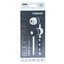 Bluetooth Wireless Sports Earbuds w/ In-line Microphone, Control Buttons, White - Part Number: 5002-123WH