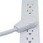 Surge Protector w/2 USB ports(2.4 Amp), Flat Rotating Plug, 6 Outlet, White Horizontal Outlets, Plastic, Power Cord 6 foot - Part Number: 51W1-69106