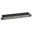 Rackmount 24 Port Shielded Cat6A Patch Panel, Horizontal, 110 Type, 568A and  568B Compatible, 1U - Part Number: 675-24C6AS