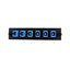 LGX Compatible Adapter Plate featuring a Bank of 6 Singlemode SC Connectors in Blue for OS1 and OS2 applications, Black Powder Coat - Part Number: 68F3-00060