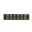 LGX Compatible Adapter Plate featuring a Bank of 6 Multimode SC Connectors in Beige for OM1 and OM2 applications, Black Powder Coat - Part Number: 68F3-10060