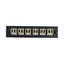 LGX Compatible Adapter Plate featuring a Bank of 6 Multimode Duplex LC Connectors in Beige for OM1 and OM2 applications, Black Powder Coat - Part Number: 68F3-11160