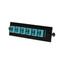 LGX Compatible Adapter Plate featuring a Bank of 6 Multimode Simplex SC Connectors in Aqua for OM3 and OM4 10Gbit applications, Black Powder Coat - Part Number: 68F3-20062