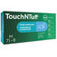 Ansell TouchNTuff Disposable Nitrile Gloves, 4 mil, Blue, Medium, 7.5 - 8, Powdered, 100/Box - Part Number: 7301-01206