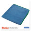 Wypall Microfiber Cloths, Reusable, 15 3/4 x 15 3/4, Blue, 6/Pack - Part Number: 7303-00512