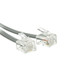 Telephone Cord (Voice), RJ11, 6P / 4C, Silver Satin, Reverse, 1 foot - Part Number: 8101-64201