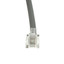 Telephone Cord (Voice), RJ11, 6P / 4C, Silver Satin, Reverse, 2 foot - Part Number: 8101-64202