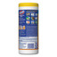 Case of 12 - Clorox Disinfecting Wipes, 7 x 8, Crisp Lemon, 35/Canister - Part Number: 8303-02203CT