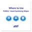 Purell Premoistened Sanitizing Hand Wipes, Individually Wrapped, 5 x 7, 1000/Carton - Part Number: 8303-06306CT