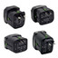 International travel power adapter with 2 USB 2.0 ports(2.4 A total).  For use with US, UK, EU, Australia, and China power plugs. - Part Number: 90W1-40100