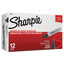 Sharpie Chisel Tip Permanent Marker, Medium, Black, 12/pack - Part Number: 9312-10211