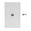 TV Wall Plate with 1 F-pin Coupler, 3GHz White - Part Number: ASF-20351WH