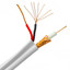 RG59 Siamese Coaxial + Power Cable, 20AWG Solid Copper Coax, 18/2 Stranded Copper Power, Bonded White Jacket, Spool, 1000 foot - Part Number: 10X3-18291NH