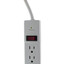 Comzon® Surge Protector w/2 USB ports(2.4 Amp), Flat Rotating Plug, 6 Outlet, White Horizontal Outlets, Plastic, Power Cord 10 foot - Part Number: C2008