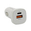 Fast USB PD 20 watt & QC3 18 watt Car Charger Comzon®, Type-C and A ports - Part Number: C2055