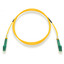LC/APC OS2 Duplex 2.0mm Fiber Optic Patch Cord, OFNR, Singlemode 9/125, Yellow Jacket, Green Connector, 5 meter (16.5 ft) - Part Number: LCLC-01505