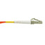 LC OM1 Duplex 2.0mm Fiber Optic Patch Cord, Multimode 62.5/125, Orange Jacket, Beige Connector, 1 meter (3.3 ft) - Part Number: LCLC-11101