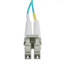 Plenum 10 Gigabit Aqua LC/LC OM3 Multimode Duplex Fiber Optic Cable, 50/125, 5 meter (16.5 foot) - Part Number: LCLC-31005-PL