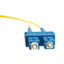 LC/UPC to SC/UPC OS2 Duplex 2.0mm Fiber Optic Patch Cord, OFNR, Singlemode 9/125, Yellow Jacket, Blue Connector, 3 meter (10 ft) - Part Number: LCSC-01203
