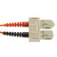 LC/UPC to SC/UPC OM2 Duplex 2.0mm Fiber Optic Patch Cord, OFNR, Multimode 50/125, Orange Jacket, Beige Connector, 1 meter (3.3 ft) - Part Number: LCSC-11001