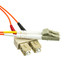 LC/UPC to SC/UPC OM1 Duplex 2.0mm Fiber Optic Patch Cord, OFNR, Multimode 62.5/125, Orange Jacket, Beige Connector, 10 meter (33 ft) - Part Number: LCSC-11110