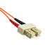 LC/UPC to SC/UPC OM1 Duplex 2.0mm Fiber Optic Patch Cord, OFNR, Multimode 62.5/125, Orange Jacket, Beige Connector, 3 meter (10 ft) - Part Number: LCSC-11103