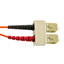 LC/UPC to SC/UPC OM1 Duplex 2.0mm Fiber Optic Patch Cord, OFNR, Multimode 62.5/125, Orange Jacket, Beige Connector, 6 meter (19.7 ft) - Part Number: LCSC-11106