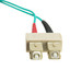 10 Gigabit Aqua LC/SC OM3 Multimode Duplex Fiber Optic Cable, 50/125, 7 meter (22.9 foot) - Part Number: LCSC-31007