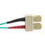10 Gigabit Aqua LC/SC OM3 Multimode Duplex Fiber Optic Cable, 50/125, 2 meter (6.6 foot) - Part Number: LCSC-31002