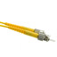 LC/UPC to ST/UPC OS2 Duplex 2.0mm Fiber Optic Patch Cord, OFNR, Singlemode 9/125, Yellow Jacket, Blue LC Connector, 1 meter (3.3 ft) - Part Number: LCST-01201