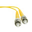 LC/ST Duplex Fiber Optic Patch Cable, OS2 9/125 Singlemode, Yellow Jacket, 2 meter (6.6 foot) - Part Number: LCST-01202